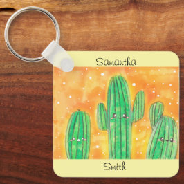 Schattigee woestijncactus sleutelhanger