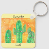 Schattigee woestijncactus sleutelhanger (Achterkant)
