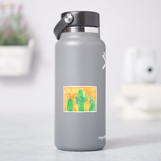 Schattigee woestijncactus sticker (HydroFlask)