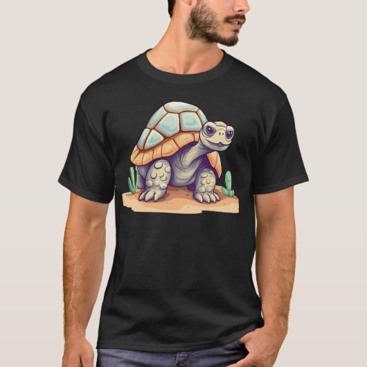 Schattigee woestijnschildpad t-shirt (Voorkant)