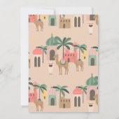 Schattigee woestijnthema kamelenpalmbomen Baby sho Kaart (Achterkant)