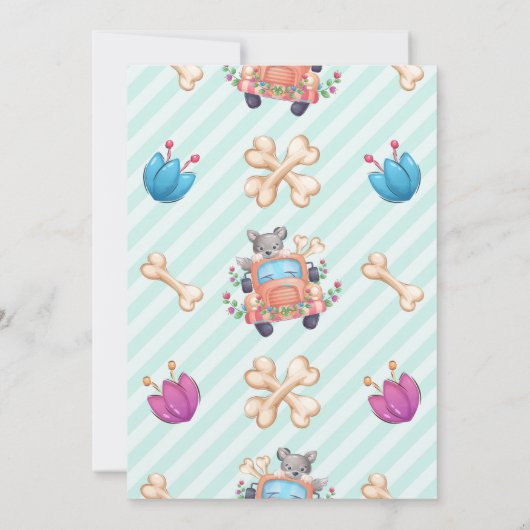 Schattigee Wolf Boy Baby shower Uitnodiging (Achterkant)