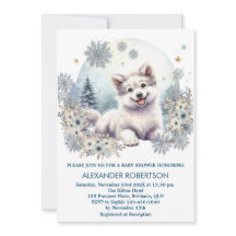 Schattigee Wolf Boy Winter Woodland thema waterver