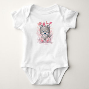 Schattigee wolf Cartoon Romper
