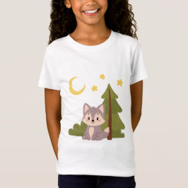 Schattigee wolf in het bos t-shirt