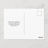 Schattigee Wolf met Crescent Moon Nighttime Autumn Briefkaart (Achterkant)