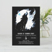 Schattigee Wolf Pup's Enchanted Birthday Kaart (Staand voorkant)