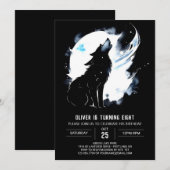 Schattigee Wolf Pup's Enchanted Birthday Kaart (Voorkant / Achterkant)