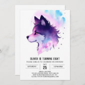 Schattigee Wolf Pup's Howling Verjaardag Kaart (Voorkant / Achterkant)