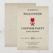 Schattigee Wolfman  Halloween Kaart (Voorkant / Achterkant)