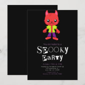 Schattigee Wolfman Modern Minimalistisch Halloween Kaart (Voorkant / Achterkant)