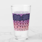 Schattigee wolken en harten kunst glas (Achterkant)