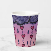 Schattigee wolken en harten kunst papieren bekers (Links)