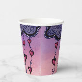 Schattigee wolken en harten kunst papieren bekers (Rechts)