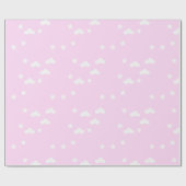 Schattigee wolken en sterretjes in roze papier (Vlak)
