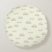 Schattigee wolken in de gele lucht rond kussen (Achterkant)