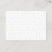 Schattigee wolkensterren blauw Baby showers luierr Informatiekaartje (Achterkant)