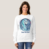 Schattigee wolvenliefhebbers aanpasbare winterwolf trui (Voorkant volledig)