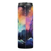 Schattigee wolvenliefhebbers Naam toevoegen Thermosbeker (Achterkant)