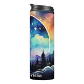 Schattigee wolvenliefhebbers Naam toevoegen Thermosbeker (Geroteerd rechts)