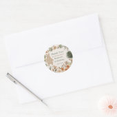 Schattigee Woodland Animals 1st Birthday Party Cla Ronde Sticker (Envelop)