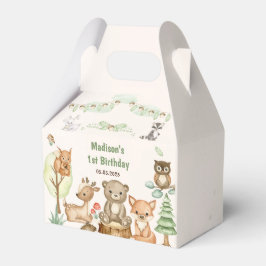 Schattigee Woodland Animals 1st Verjaardag Party F Bedankdoosjes