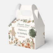 Schattigee Woodland Animals 1st Verjaardag Party F Bedankdoosjes (Achterkant)