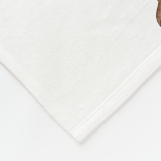 Schattigee Woodland Animals Greenery Custom Monogr Fleece Deken (Hoek)