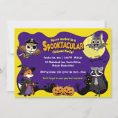 Schattigee Woodland Animals Kinder Halloween Kostu Kaart (Voorkant)