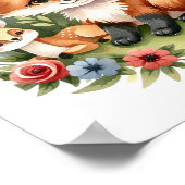 Schattigee Woodland Animals Nursery Art Poster (Hoek)