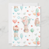 Schattigee Woodland Animals Waterverf Verjaardag v Kaart (Achterkant)