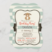 Schattigee Woodland Bunny Rabbit op Light Sage Gre Kaart (Voorkant / Achterkant)