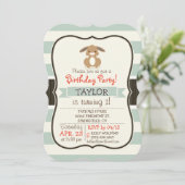 Schattigee Woodland Bunny Rabbit op Light Sage Gre Kaart (Staand voorkant)