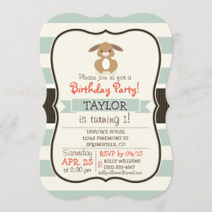 Schattigee Woodland Bunny Rabbit op Light Sage Gre Kaart