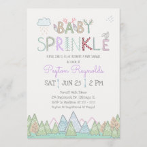 Schattigee Woodland Creatures Baby Sprinkle Invita
