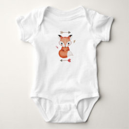 Schattigee Woodland Fox - grillige dierenkunst voo Romper