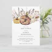 Schattigee Woodland Fox pompoenen herfst Kaart (Staand voorkant)