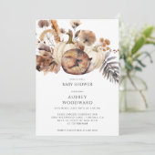 Schattigee Woodland Fox Pumpkins Herfst Kaart (Staand voorkant)