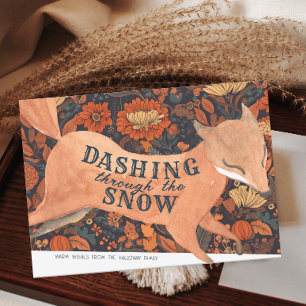 Schattigee Woodland Fox-Waterverf Kaart