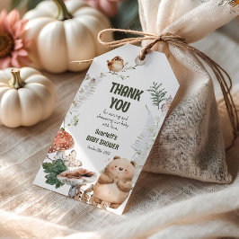 Schattigee Woodland Friends Baby shower Favoriet Cadeaulabel