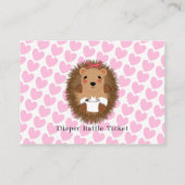 Schattigee Woodland Hedgehog Baby shower Luier Raf Informatiekaartje (Achterkant)