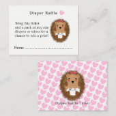 Schattigee Woodland Hedgehog Baby shower Luier Raf Informatiekaartje (Voorkant / Achterkant)