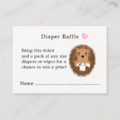 Schattigee Woodland Hedgehog Baby shower Luier Raf Informatiekaartje (Voorkant)