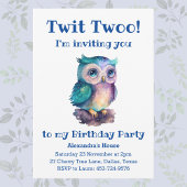 Schattigee Woodland Kinder Uil Verjaardag Kaart