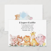 Schattigee Woodland Luier Raffle Request Enclosure Informatiekaartje (Voorkant / Achterkant)