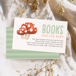 Schattigee Woodland Mushroom Baby shower Boek Aanv Informatiekaartje
