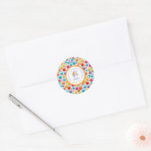 Schattigee Woodland Party konijnen dansen de Twist Ronde Sticker (Envelop)