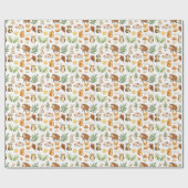 Schattigee Woodland Pattern Wrapping Paper Roll Cadeaupapier (Vlak)