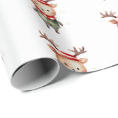 Schattigee Woodland Reindeer Christmas Elf Cadeaupapier (Rol Hoek)