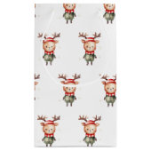 Schattigee Woodland Reindeer Christmas Elf Klein Cadeauzakje (Achterkant)